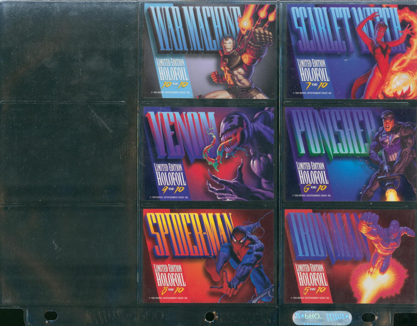 1994 Fleer Marvel Masterpieces Gold Signature Set – Complete Base + Holofoils WH