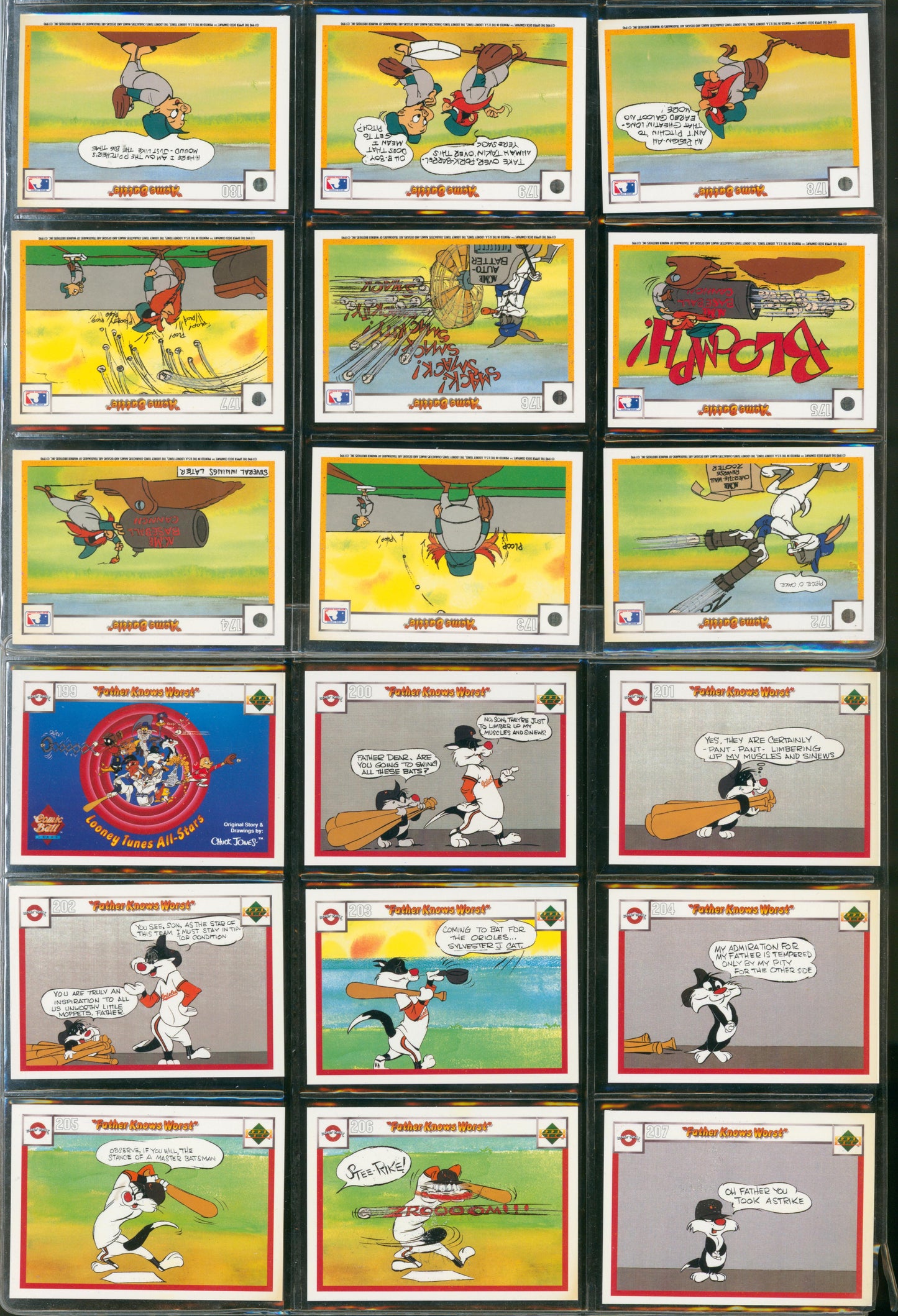 1990 Upper Deck Comic Ball Looney Tunes 297 Card Lot Chuck Jones