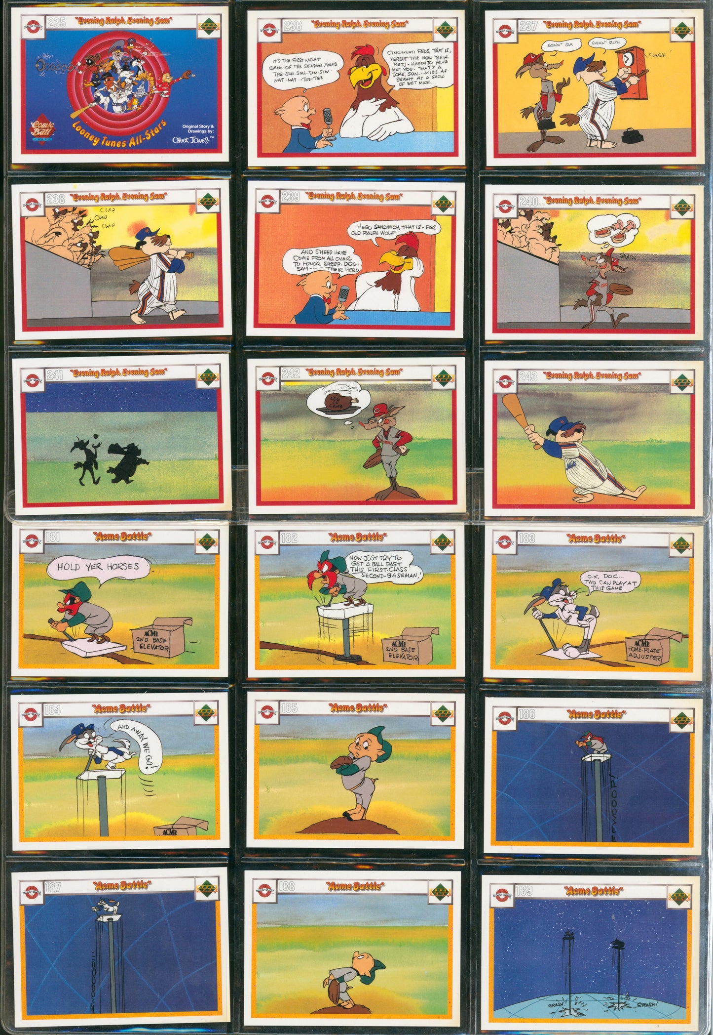 1990 Upper Deck Comic Ball Looney Tunes 297 Card Lot Chuck Jones