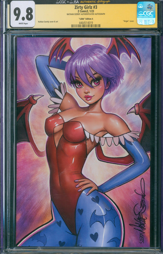 Zirty Girlz #3 CGC 9.8 - "Lilith" Edition A - SIGNED BY NATHAN SZERDY - 2023