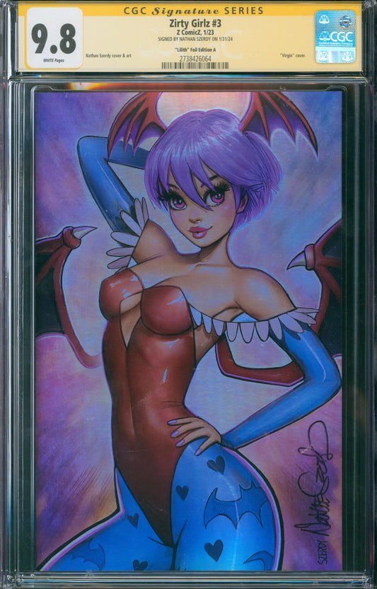 Zirty Girlz #3 CGC 9.8 - "Lilith" Foil Edition A - SIGNED BY NATHAN SZERDY - 2023