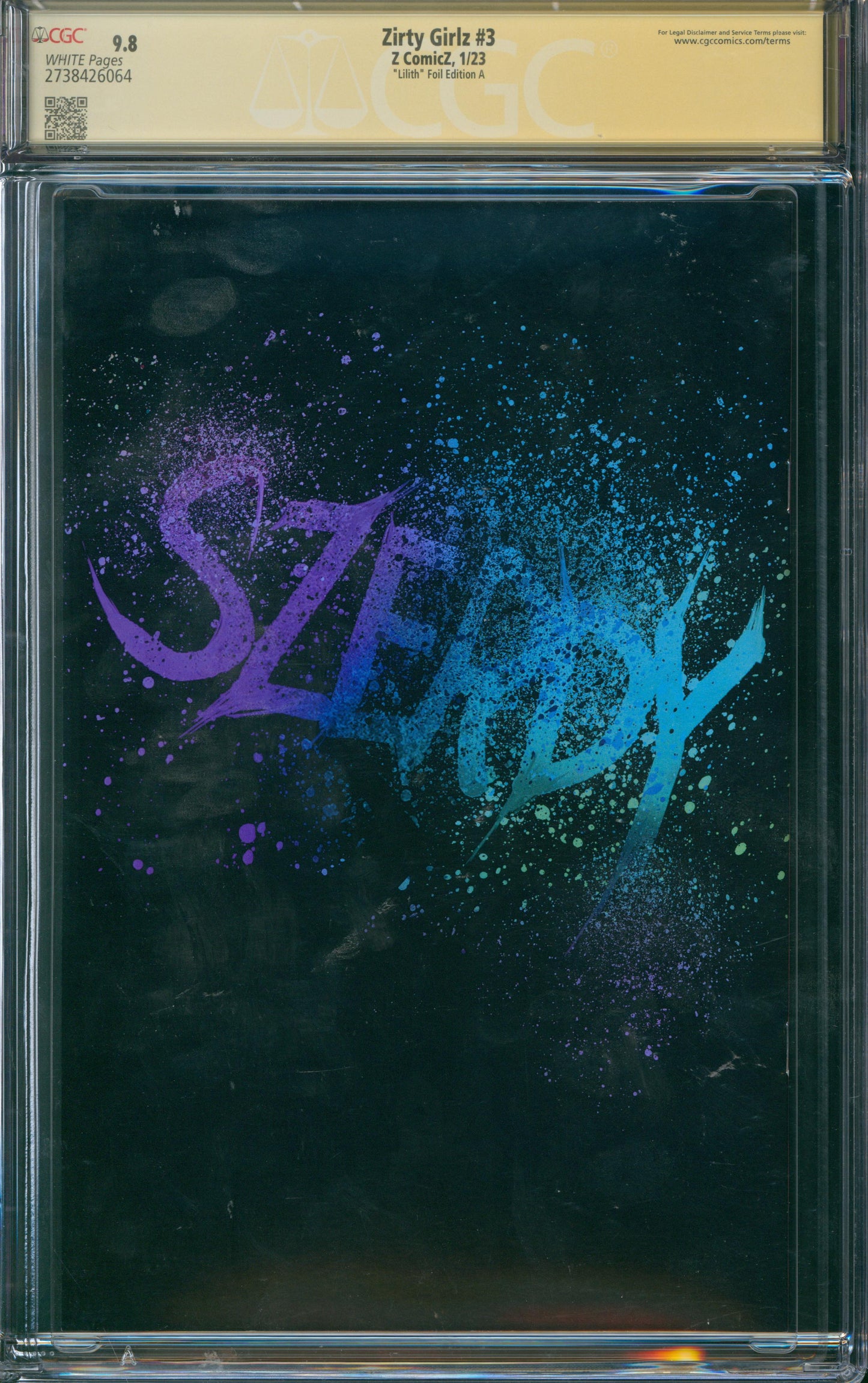 Zirty Girlz #3 CGC 9.8 - "Lilith" Foil Edition A - SIGNED BY NATHAN SZERDY - 2023