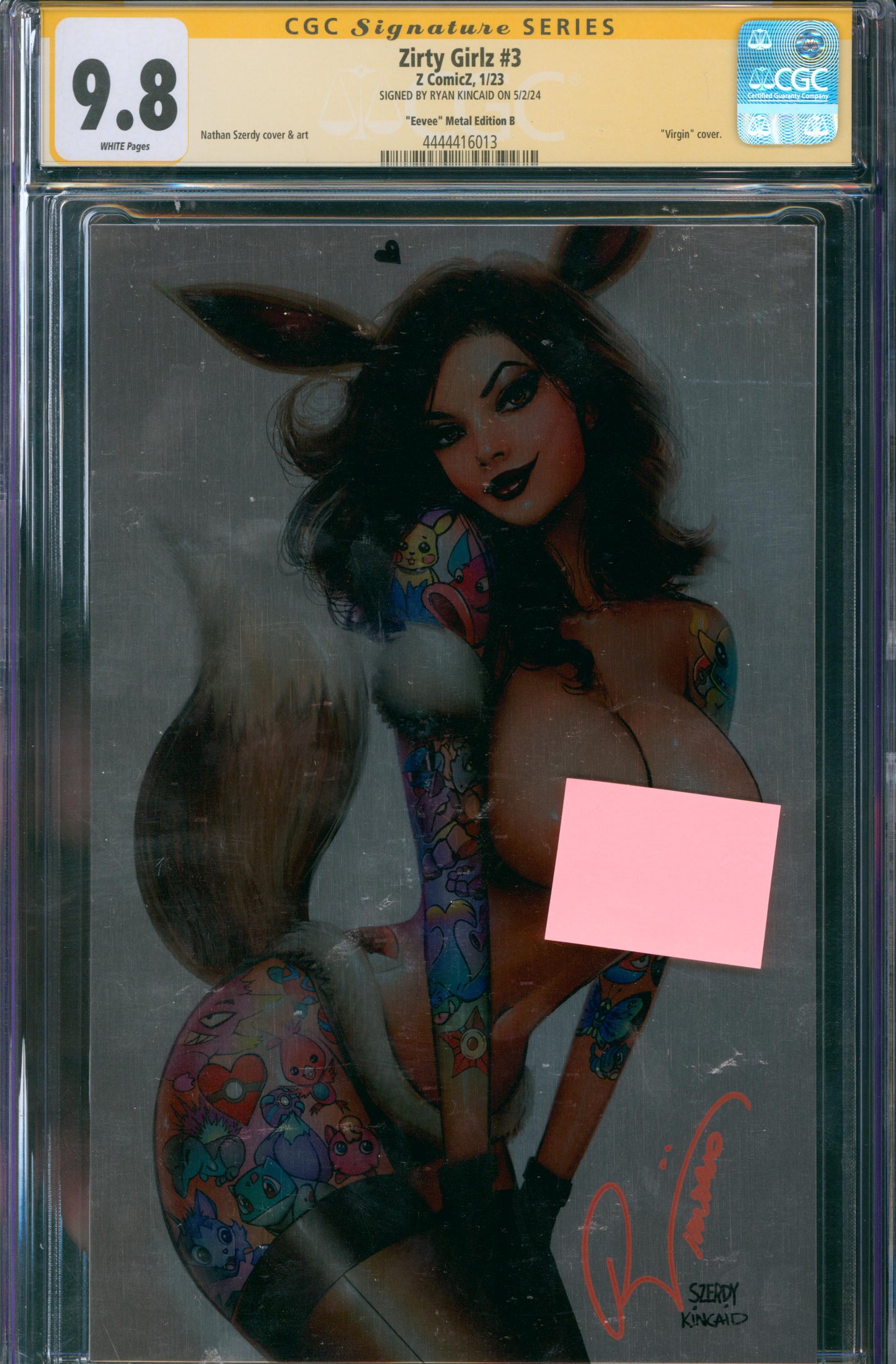 Zirty Girlz #3 CGC 9.8 - "Eevee" Metal Edition B - SIGNED BY RYAN KINCAID  - 2023