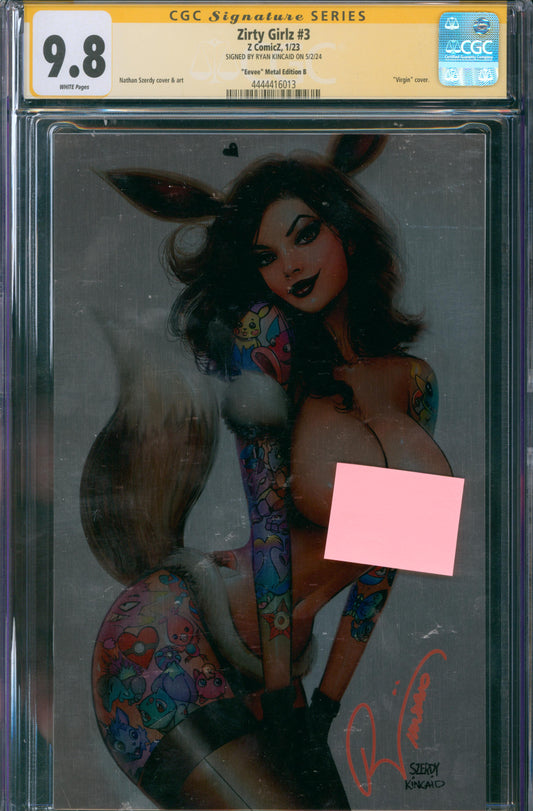 Zirty Girlz #3 CGC 9.8 - "Eevee" Metal Edition B - SIGNED BY RYAN KINCAID  - 2023