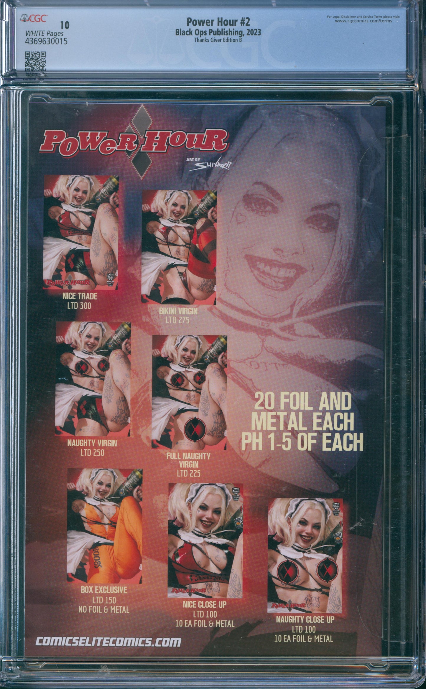 Power Hour #2 CGC 10 GEM MINT - Thanks Giver Edition B "Virgin Cover" - 2023