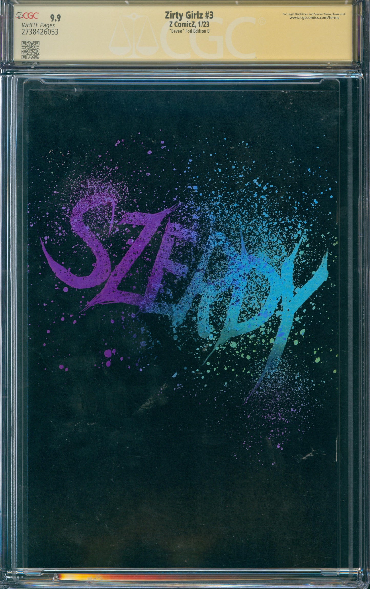 Zirty Girlz #3 CGC 9.9 - "Eevee" Edition B Virgin Cover - SIGNED BY RYAN KINCAID & NATHAN SZERDY