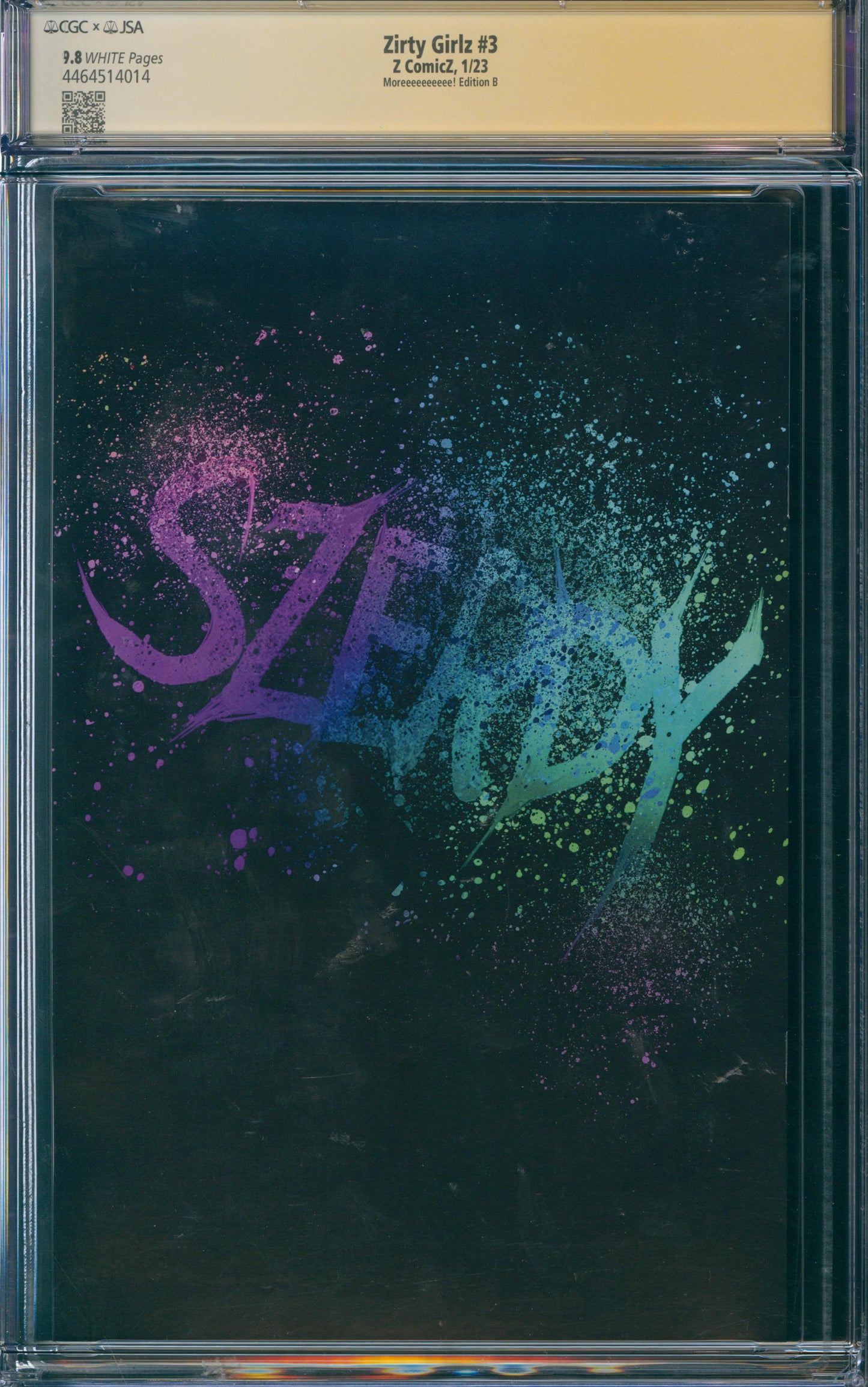 Zirty Girlz #3 CGC 9.8 - Moreeeeeeeeee! Edition B- NATHAN SZERDY & ANNA ZHUO AUTHENTICATED AUTOGRAPHS