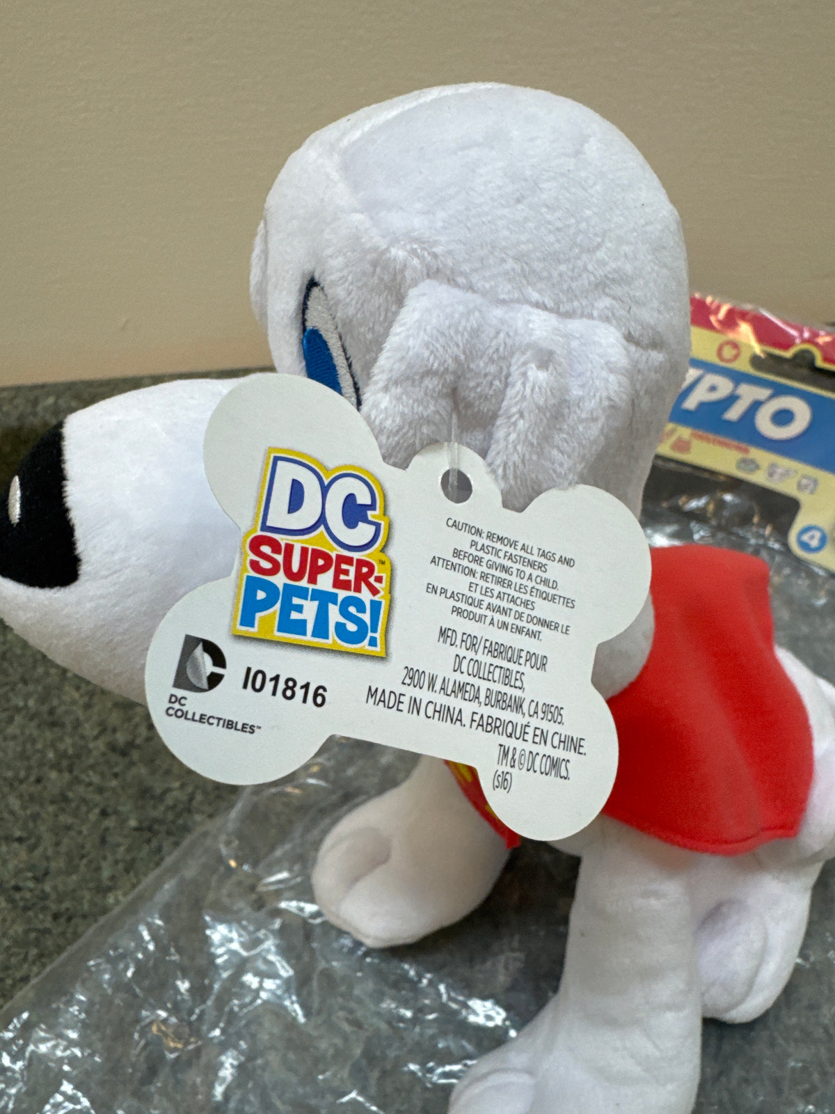 DC Super-Pets Krypto 7" Plush PX Exclusive 2015 Limited DC Collectibles With Tag Open Bag