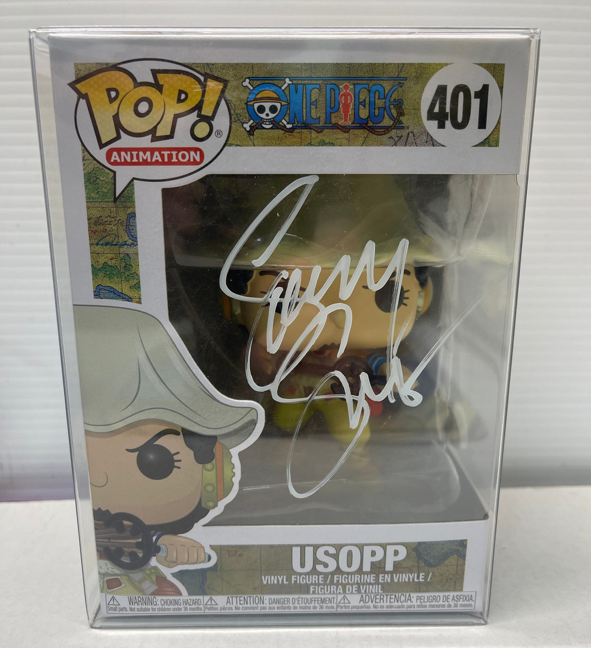 Funko Pop! Vinyl: One Piece Usopp #401 signed by Sonny Strait W/ JSA + Protecter