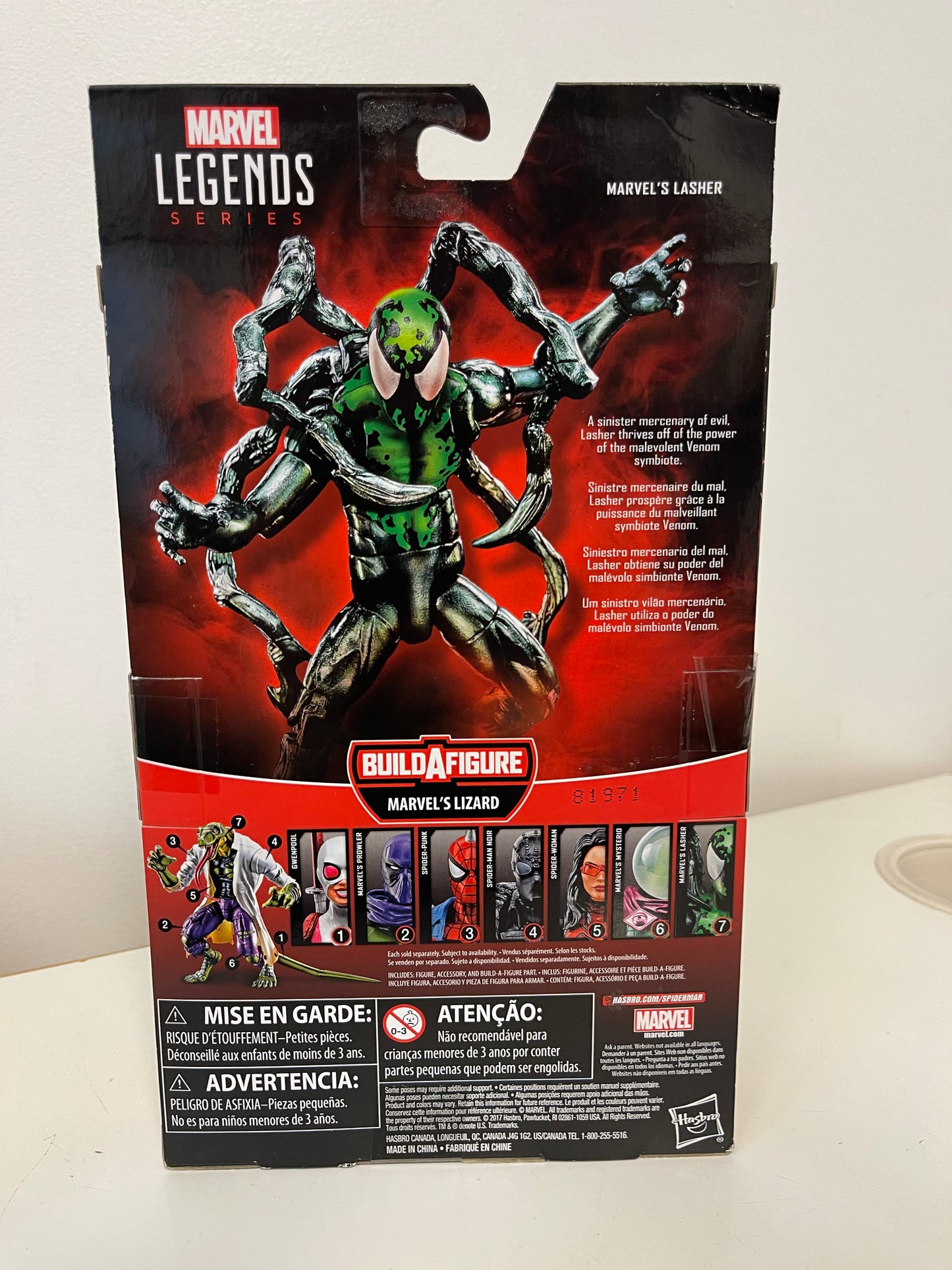 Marvel Legends Spider-Man Lasher Figure Lizard Build-A-Figure