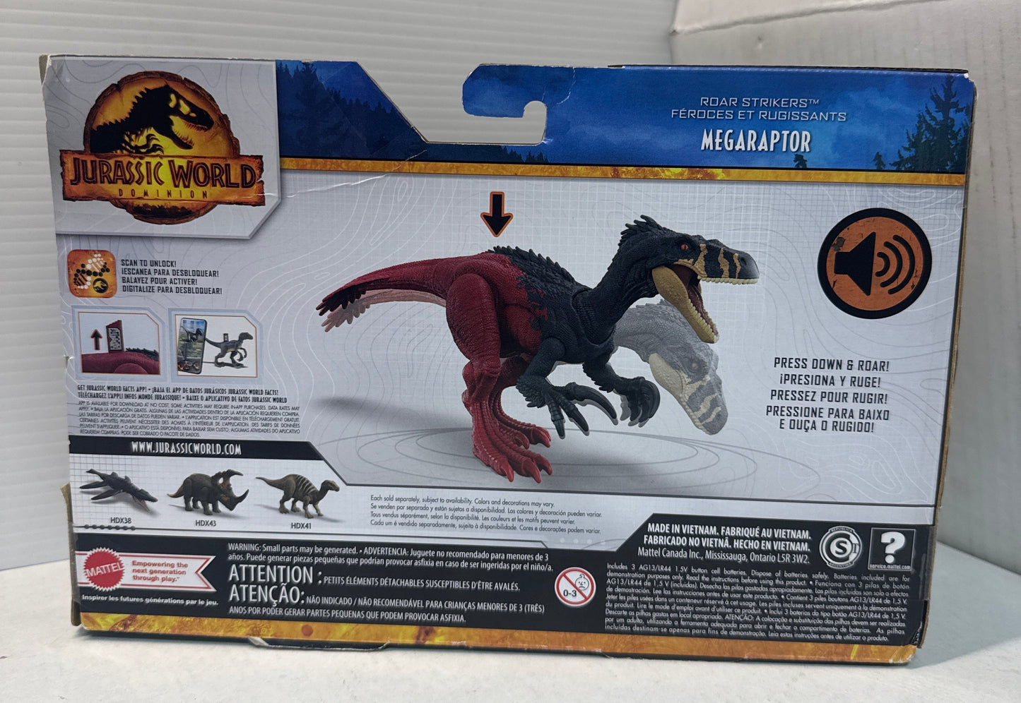 Jurassic World Dominion Roar Strikers Megaraptor