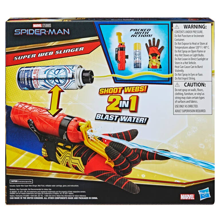 Marvel Spider-Man Super Web Slinger 2-In-1 Webs/Water