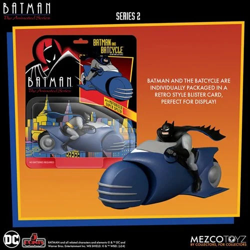 Batman: The Animated Series Batman and Batcycle 5 Point Figure Set