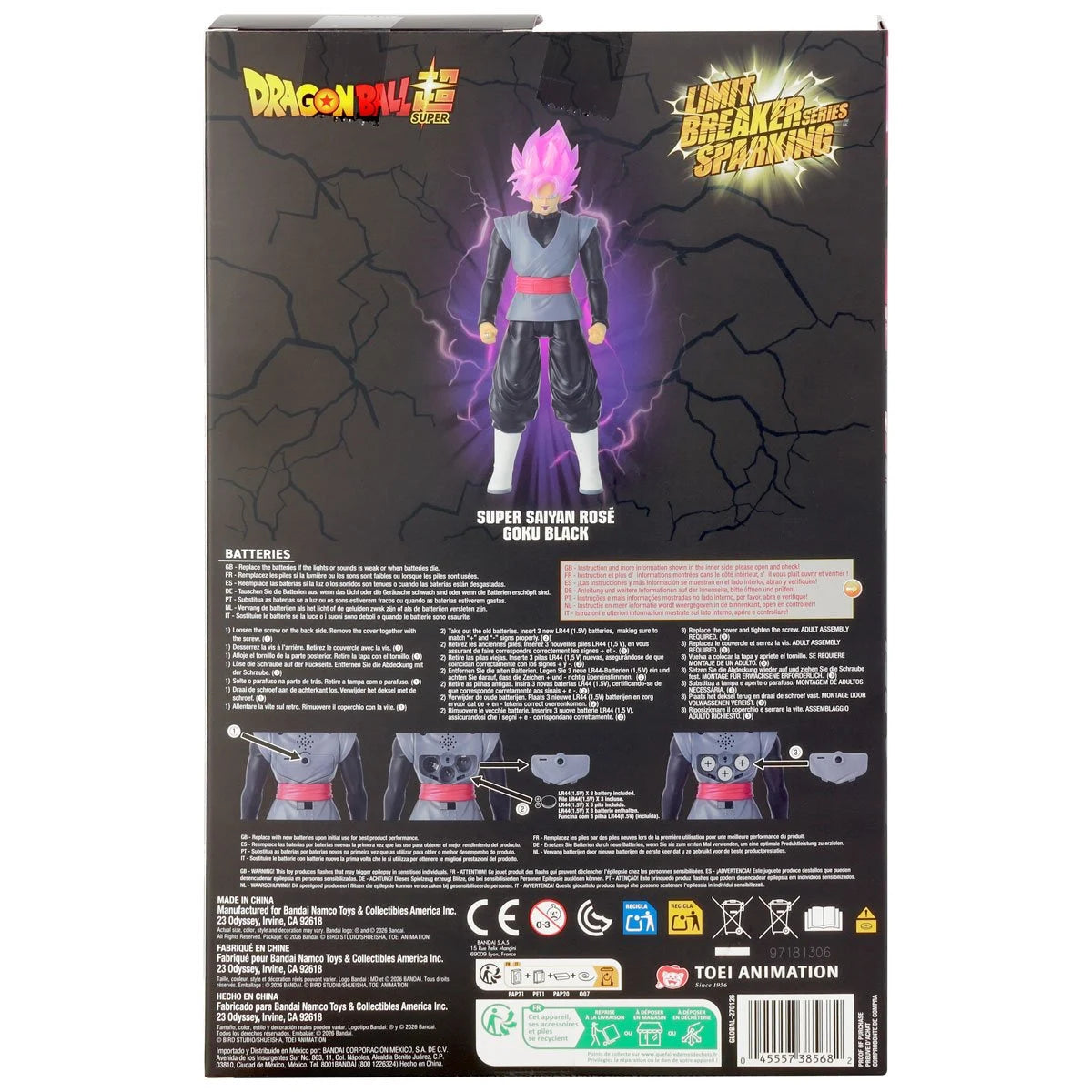 Dragon Ball Limit Breaker Sparking Series Super Saiyan Rose Goku Black 12-Inch Action Figure