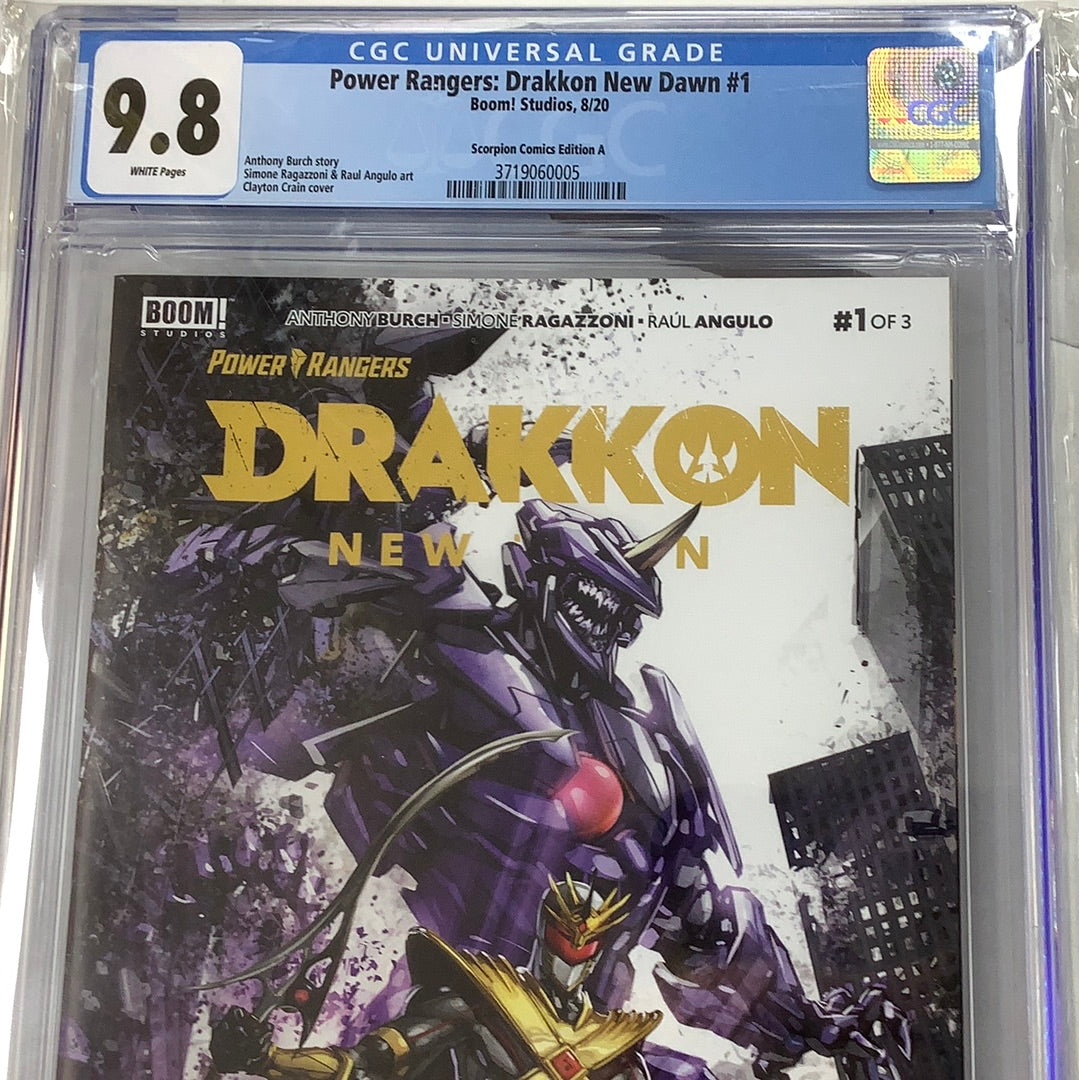 Power Rangers: Drakkon New Dawn #1 CGC 9.8 Scorpion Comics Varient Boom! Studios Ed. A