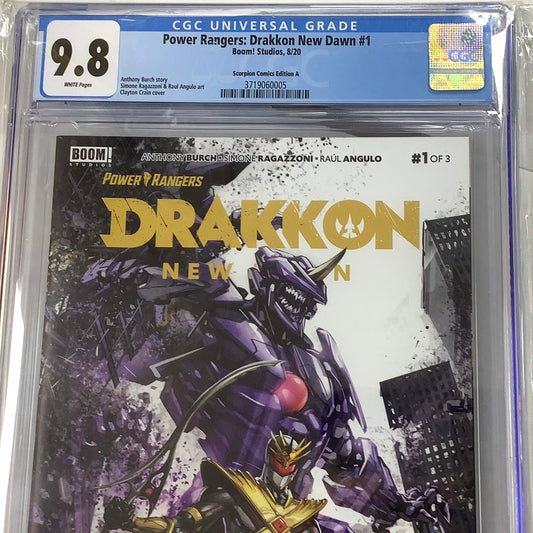 Power Rangers: Drakkon New Dawn #1 CGC 9.8 Scorpion Comics Varient Boom! Studios Ed. A