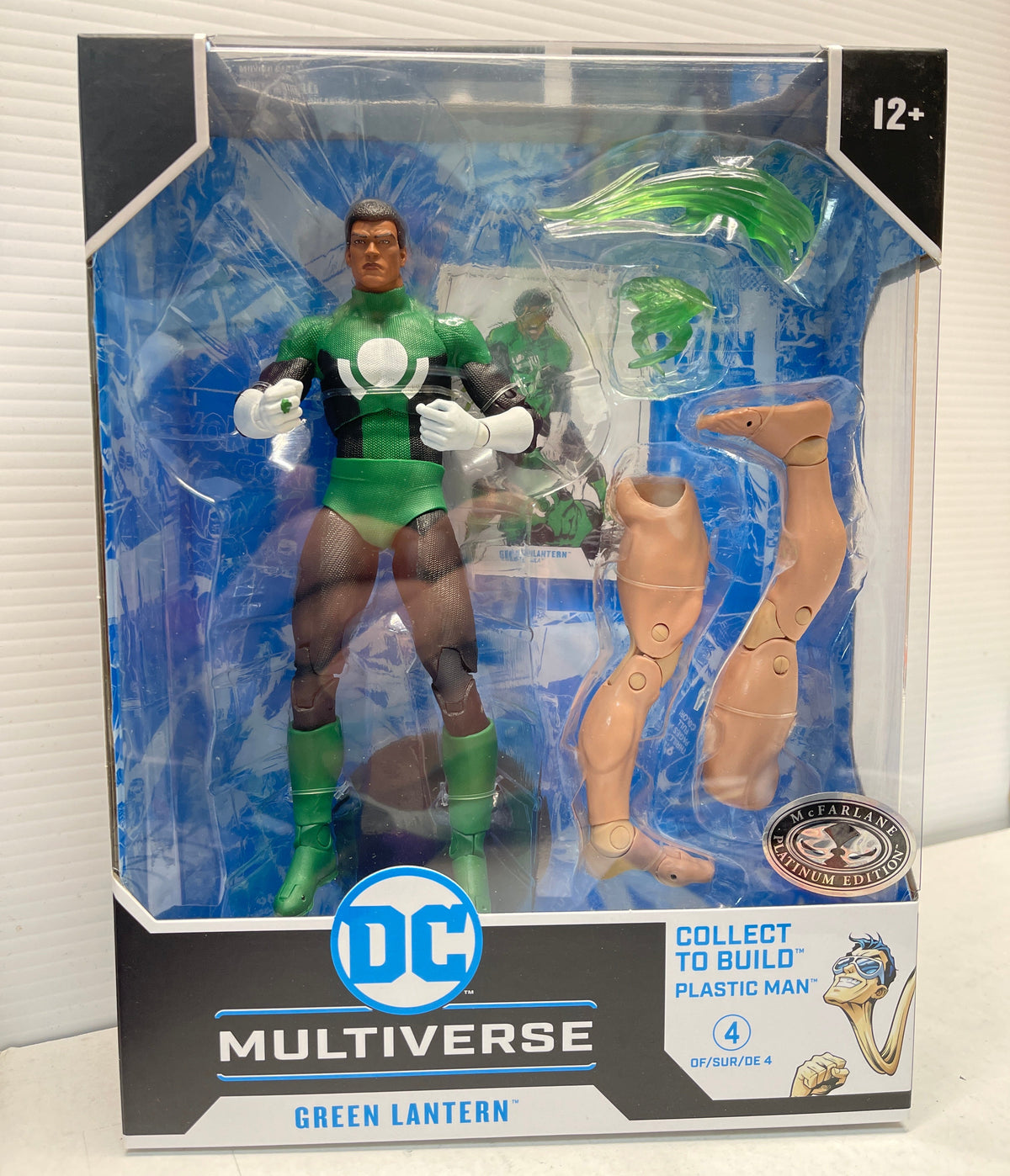 Mcfarlane DC Multiverse JLA Green Lantern John Stewart Platinum Plastic Man BAF