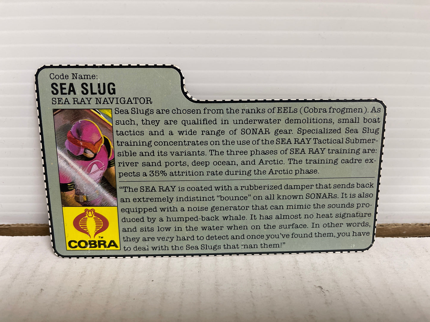 G.I. Joe Sea Slug 1987 Complete