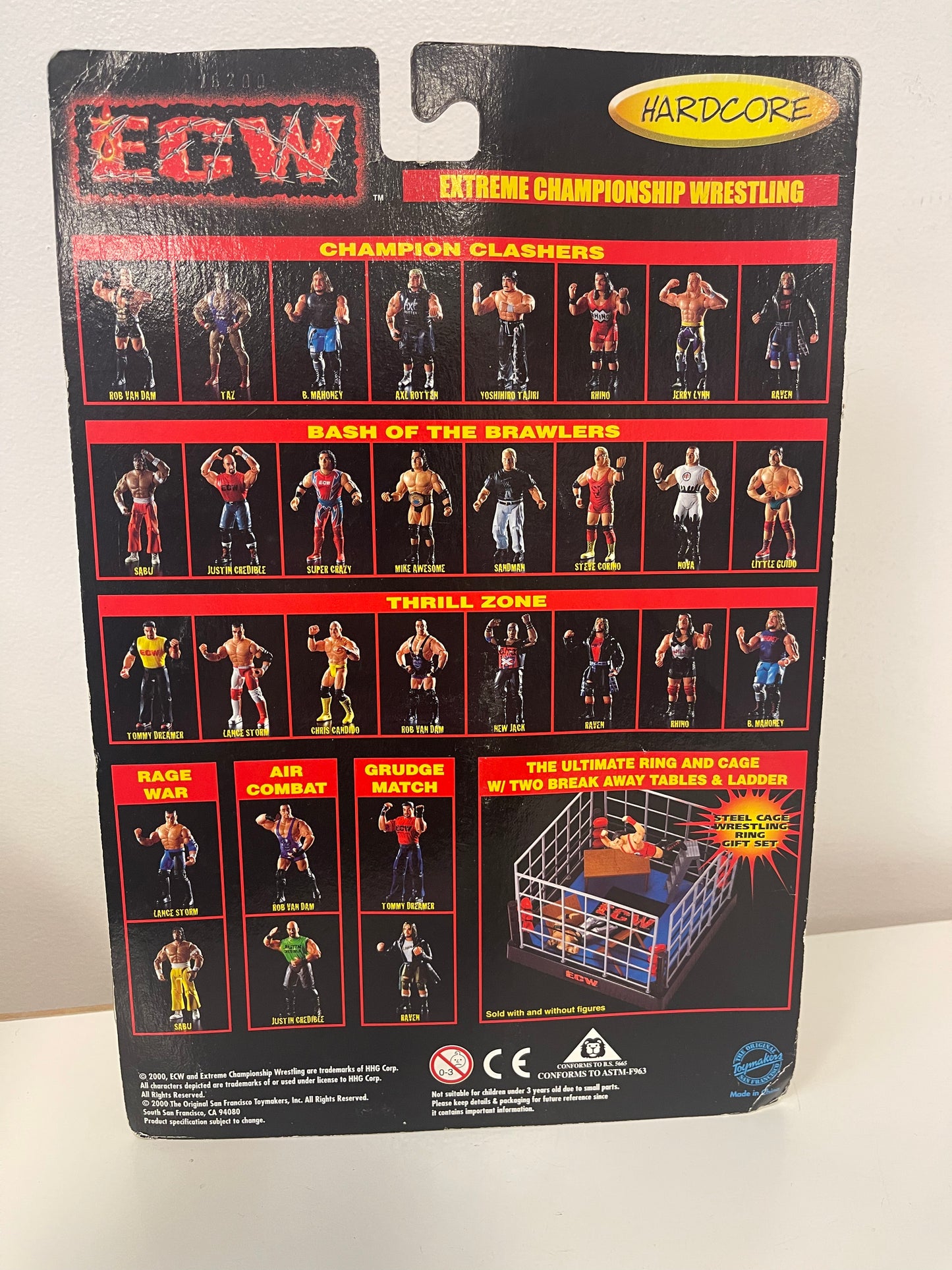 ECW Champion Clashers Rhino Action Figure SIGNED