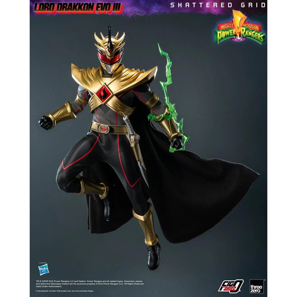 Mighty Morphin Power Rangers: Shattered Grid Lord Drakkon Evo III FigZero 1:6 Scale Action Figure