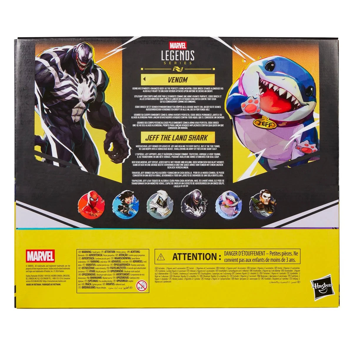 Marvel Legends Series Marvel Rivals Venom & Jeff the Land Shark 6-Inch Action Figures