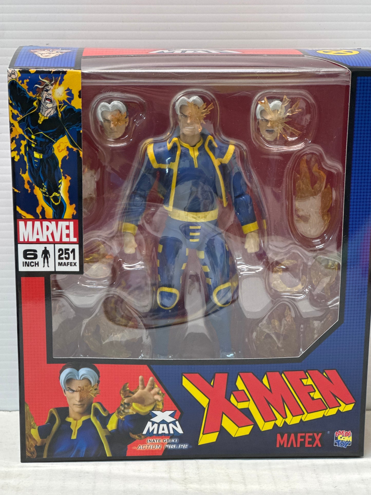 No.251 Mafex X-MAN (NATE GREY) X-MEN Medicom Action Figure - Open Box Complete
