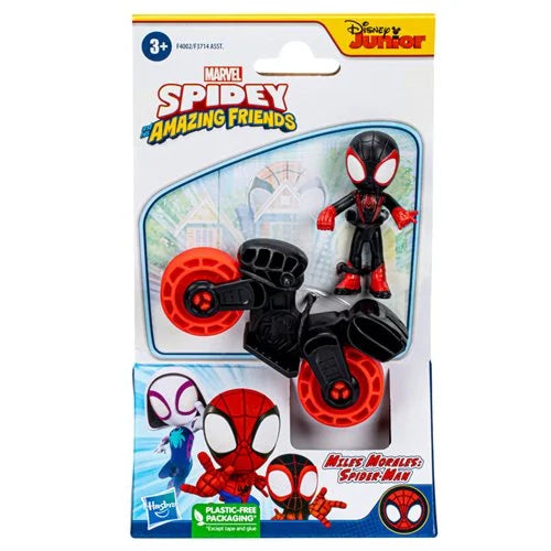 Spidey and His Amazing Friends Figure Motorcycles Miles Morales Spider-Man