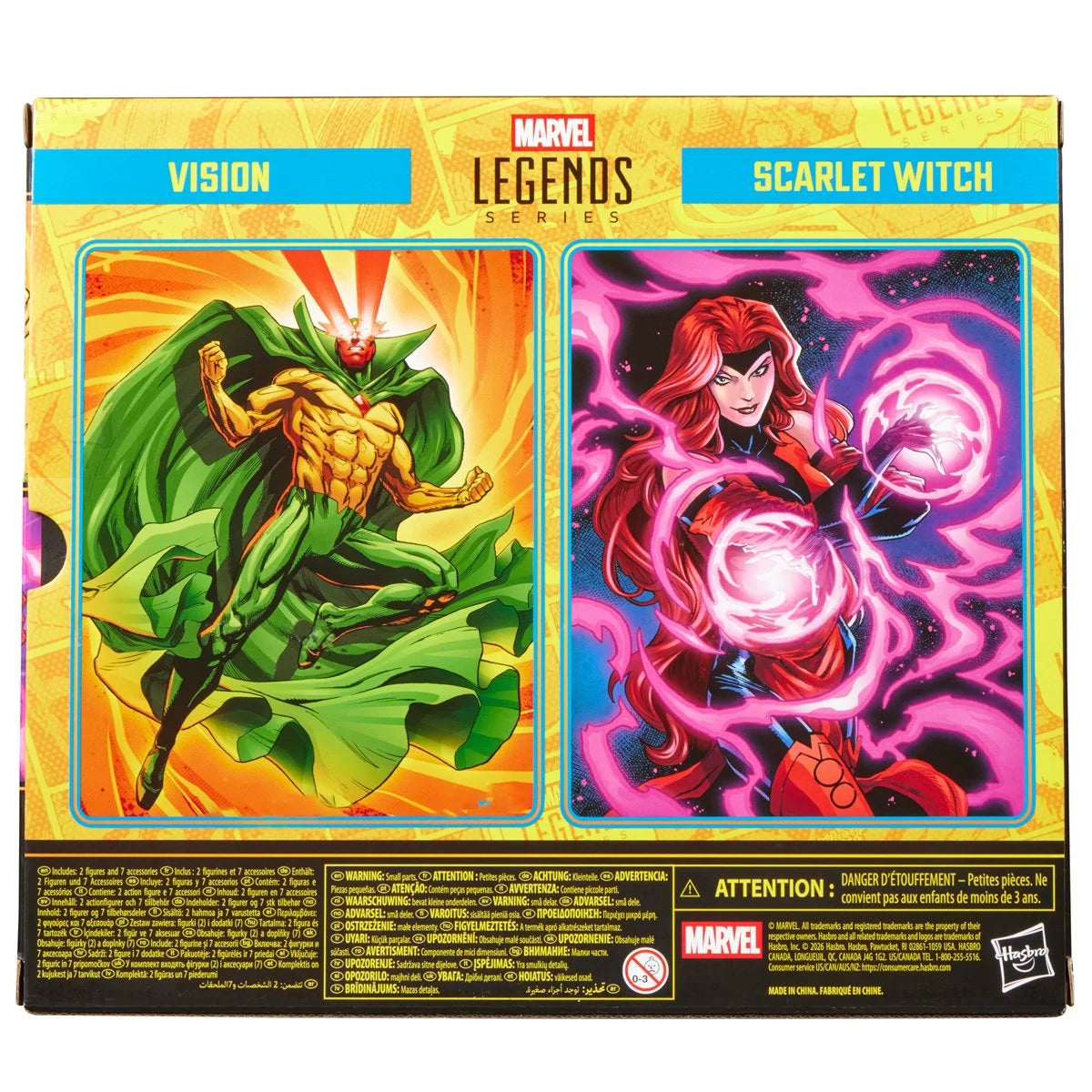 Avengers: The Crossing Marvel Legends Series Vision & Scarlet Witch 6-Inch Action Figures