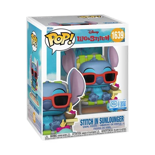 Lilo & Stitch Stitch in Sunlounger Premium Funko Pop! Vinyl Figure #1639 EEE