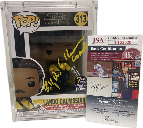 Pop 7BAP Signature Series Star Wars Lando Calrissian 313 Signed Billy Dee Williams with JSA Certification