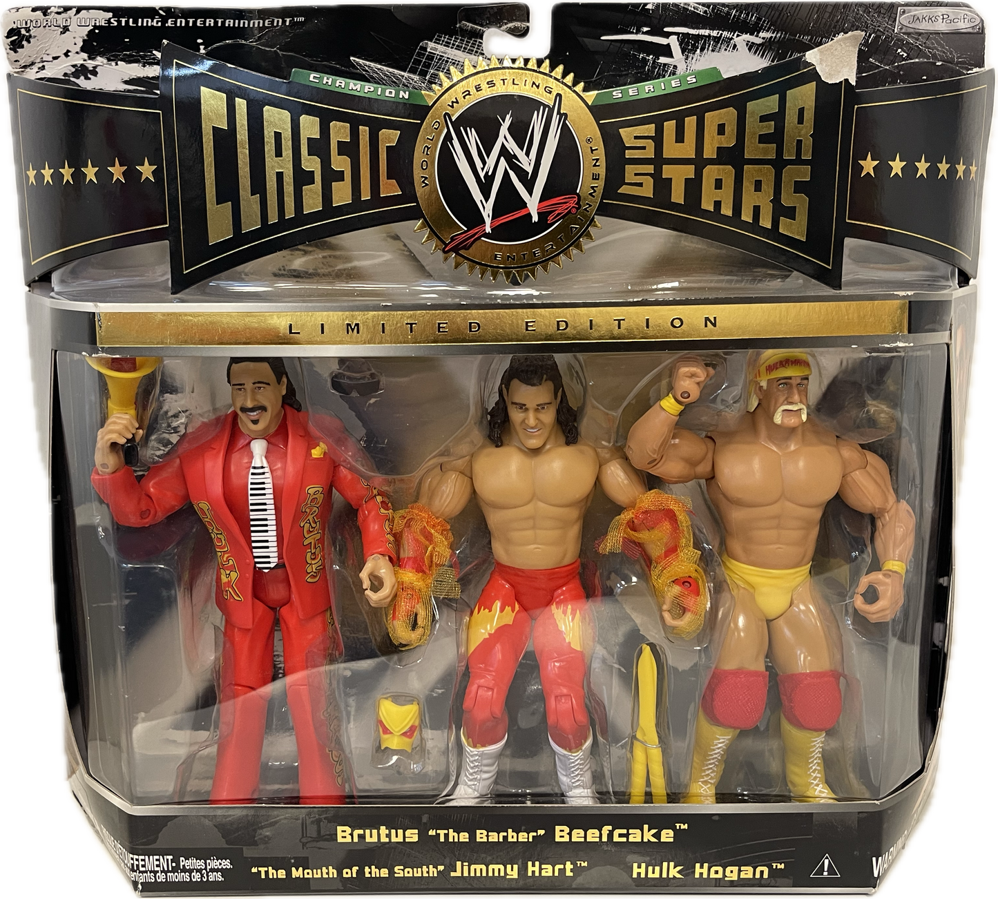 Classic WWE Superstars Champion Series LE Hogan, Beefcake, & Hart 3-Pack