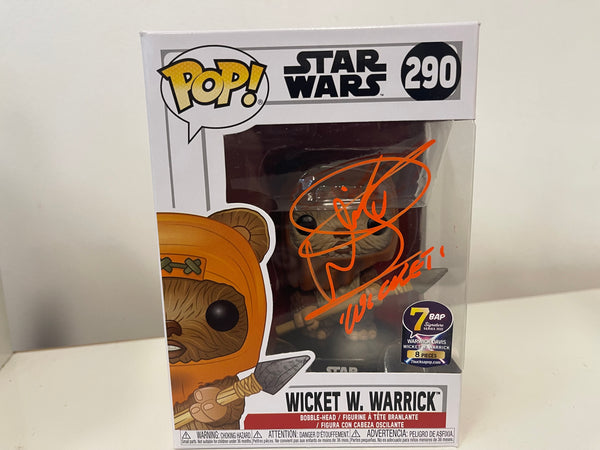 Pop 7BAP Signature Series Star Wars Wicket W. Warrick 290 Signed By Warwick Davis with JSA Certification