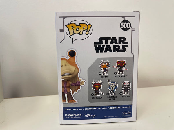 Pop 7BAP Signature Series Star Wars Jar Jar Binks #500 Signed By Ahmed Best with JSA Certification