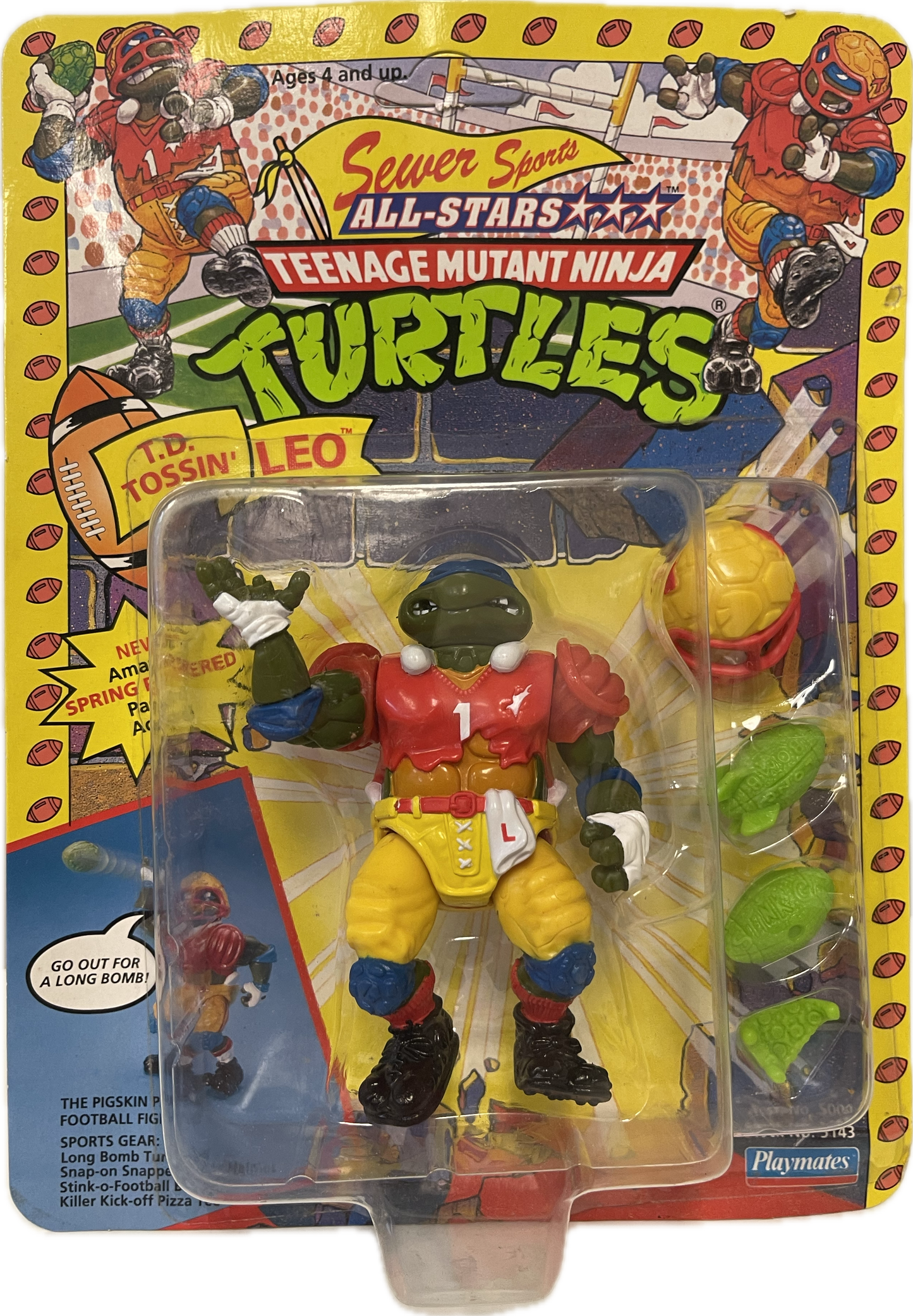 Teenage Mutant Ninja Turtles Sewer Sports All-stars T.D. Tossin' Leo 1991
