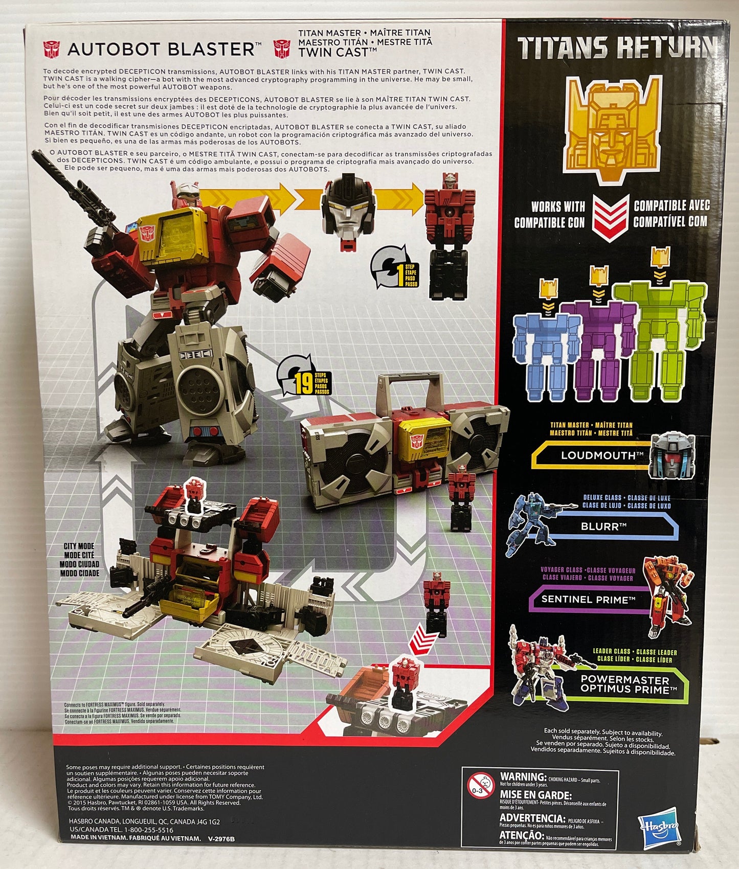 Transformers TITANS RETURN Leader Class BLASTER & TWIN CAST Headmaster 2015