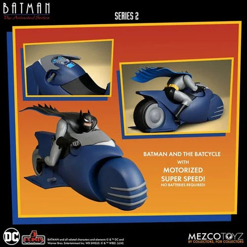 Batman: The Animated Series Batman and Batcycle 5 Point Figure Set