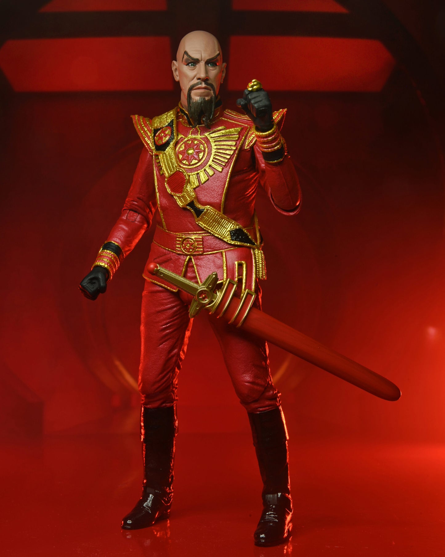 Flash Gordon (1980) 7” Scale Action Figure Ultimate Ming (Red Military Outfit)