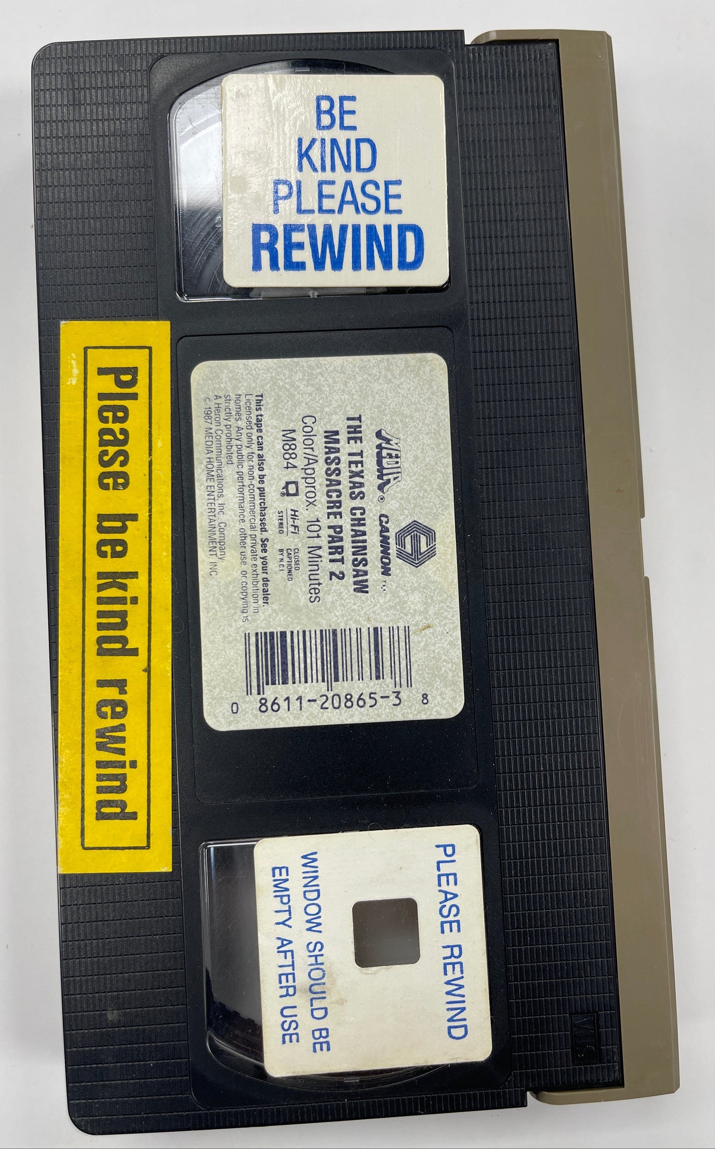 The Texas Chainsaw Massacre Part 2 (1986) VHS Cannon