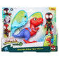 Spidey and His Amazing Friends Dino-Webs Spidey-Rex & Miles Spin Morales Figures