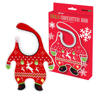Ugly Xmas Sweater Baby Bib