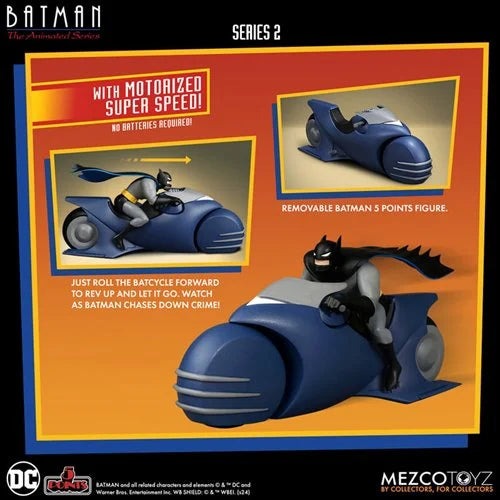 Batman: The Animated Series Batman and Batcycle 5 Point Figure Set