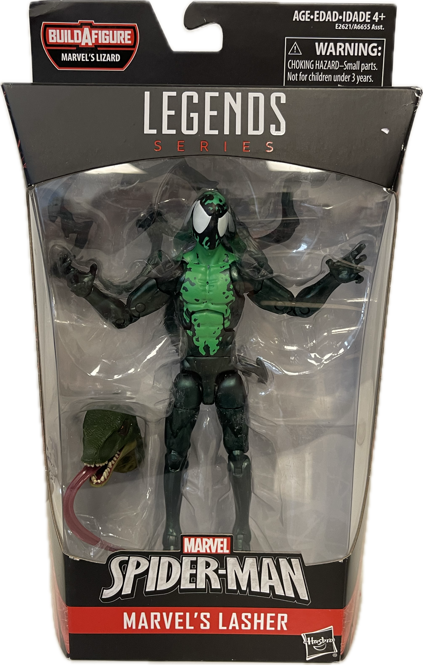 Marvel Legends Spider-Man Lasher Figure Lizard Build-A-Figure