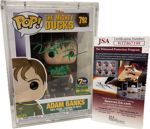 Pop 7BAP Signature Series Mighty Ducks Adam Banks 792 Signed by Adam Larusso with JSA Certification