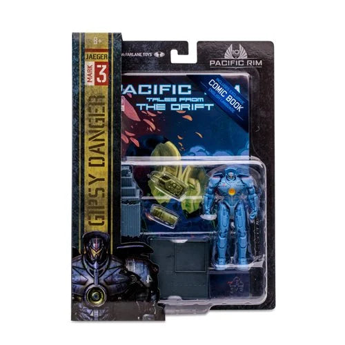 Pacific Rim Jaeger Gipsy Danger 4-Inch Scale Action Figure with Comic Book