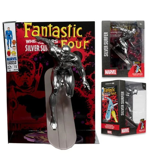 Marvel Collection Wave 6 Silver Surfer Fantastic Four #72 1:6 Scale Posed Figure with Scene and Comic