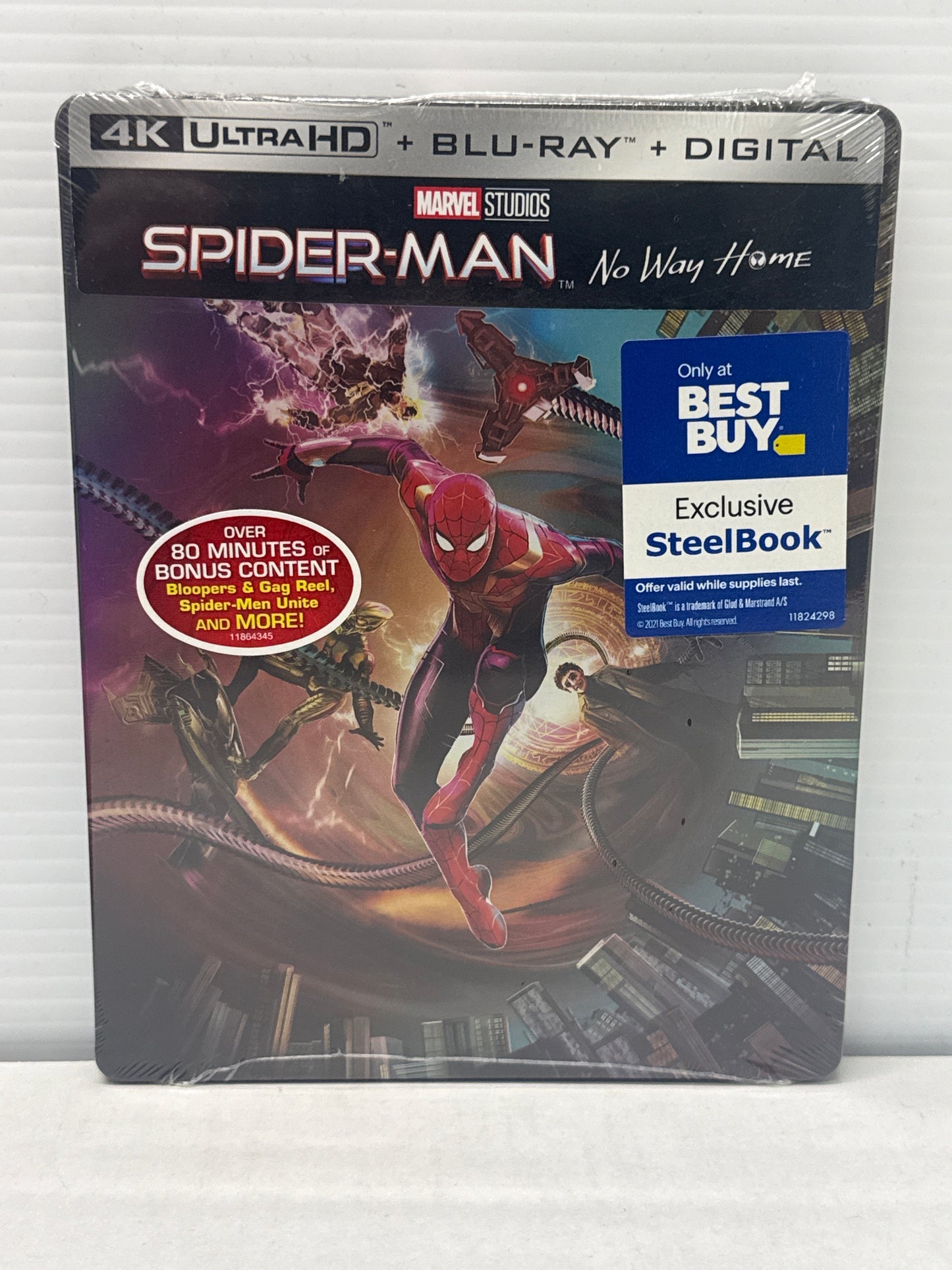 Spider-Man: No Way Home SteelBook Edition 4K UHD + Blu-Ray + Digital Sealed