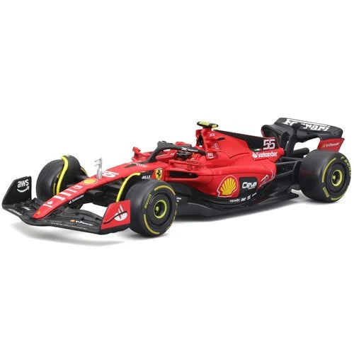 Formula 1 Ferrari SFR SF-24 Carols Sainz #55 with Helmet (2024) Die-Cast Metal 1:43 Scale Vehicle