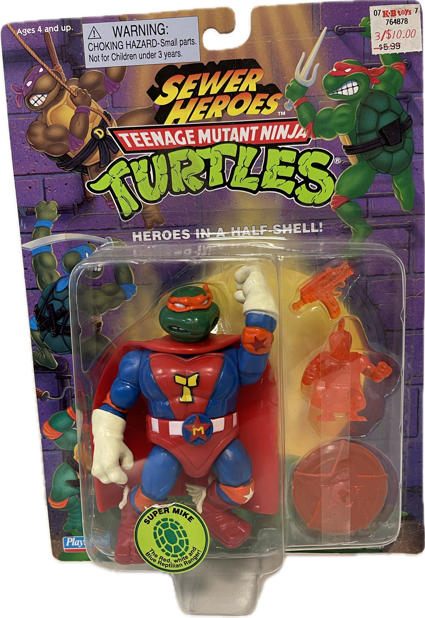 Teenage Mutant Ninja Turtles Sewer Heroes Super Mike 1995