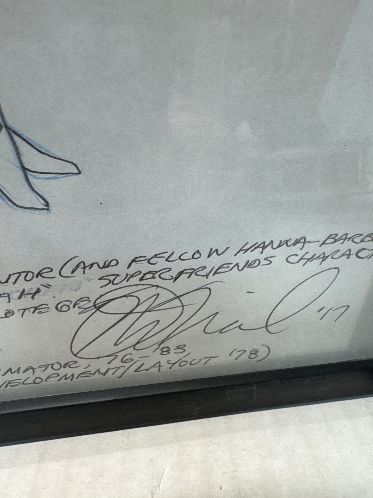 Original Signed Carl Gafford Cheetah Sketches - Alex Toth Tribute, Hanna Barbera/Super Friends Layout Artist
