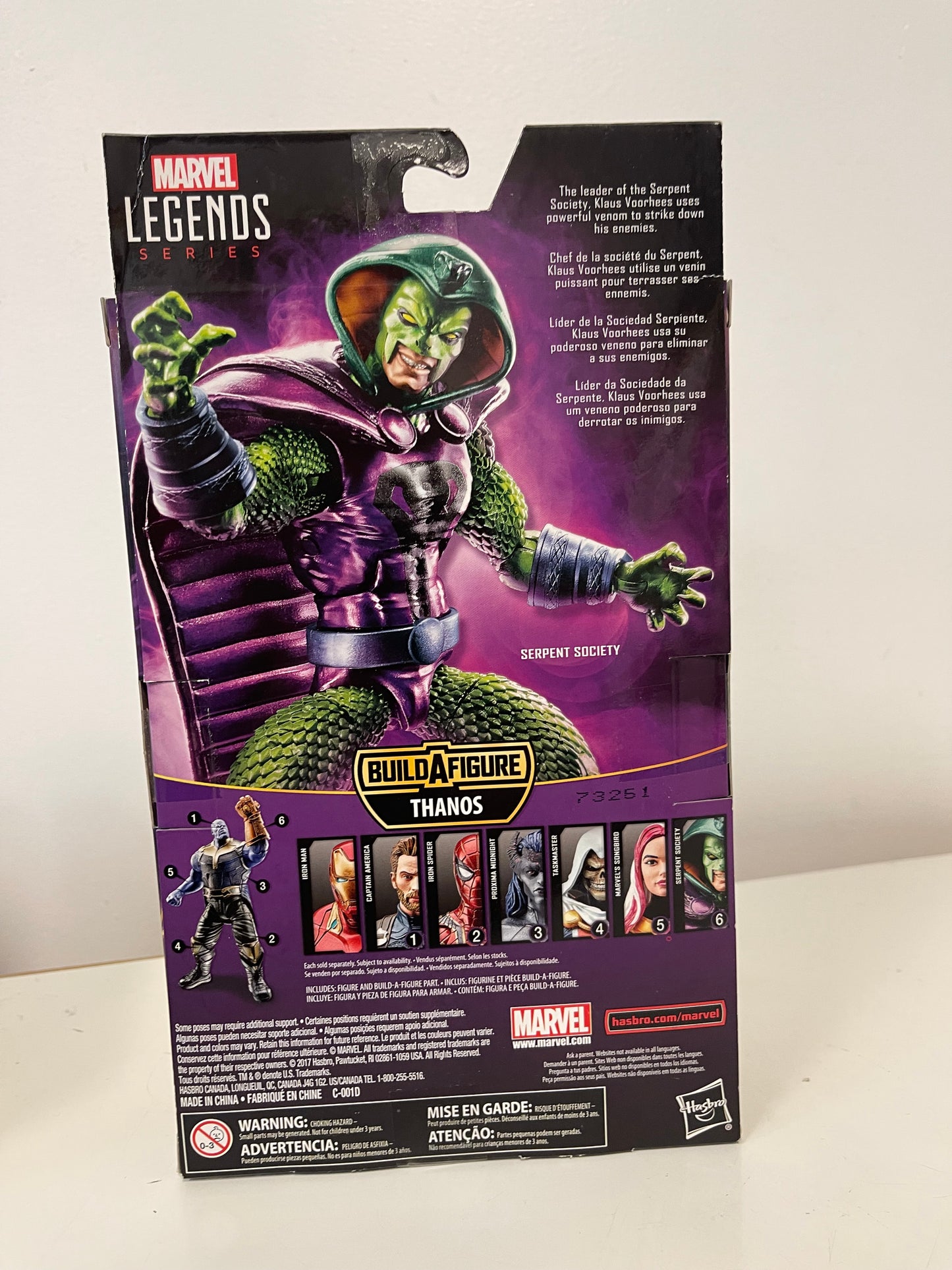 Marvel Legends Series Avengers Serpent Society Figure Thanos BAF
